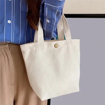 Ручная мини-сумка из цельного материала для покупок, женская винтажная сумка-тоут, повседневная сумка через плечо, сумка-кошелек с застежкой