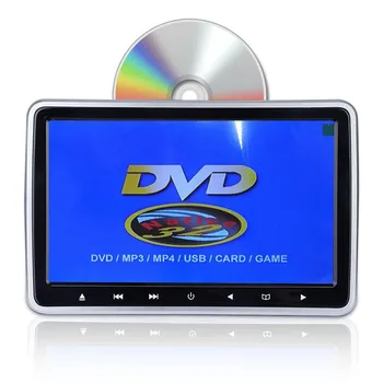 10,1-дюймовый автомобильный подголовник Монитор DVD видеоплеер 1024x600 Автомобильный DVD подголовник Монитор Поддержка игрового пульта дистанционного управления HDMI IR AV FM USB