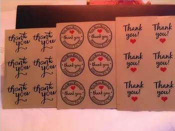 100 шт самоклеящихся наклеек Thank You Love Диаметром 38 мм с крафт-этикеткой для подарочного торта ручной работы, бумажных бирок для конфет
