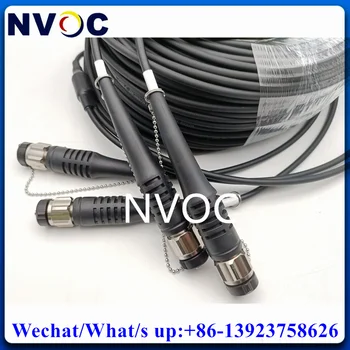 2шт 8C 5M OM1 62.5/125 ODC Круглый разъем для подключения Наружного кабеля ODC-R TPU/LSZH и 8шт 4C ММ Оптоволоконный Соединитель ODC-LC