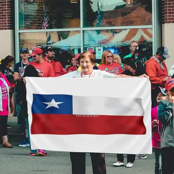 3D Анимированное Размахивание Флагом Чили