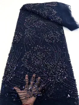3D Кружево Африканские Блестки Кружевная Ткань 2023 Высококачественное Кружево Французская Кружевная Ткань Швейные Нигерийские Кружевные Ткани Для Шитья Платья