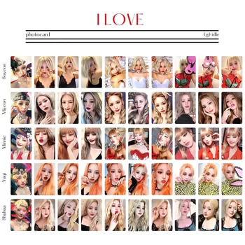 5 шт./компл. Фотоальбом Kpop (G) I-DLE I Love Фотокарточки K-pop GIDLE Cards for Fans Collection 5-й Мини-альбом