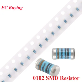 50шт 0102 SMD Резистор Цилиндрический Цветной Кольцевой Чип Сопротивление Пластины 1% 100R 200R 1K 2K 3.3K 4.7K 10K 20K 100K 200K 1 М Ом