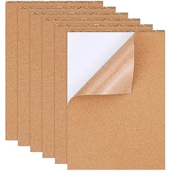 8 упаковок самоклеящихся пробковых листов толщиной 1 мм Прямоугольник формата А4 Изоляционные пробковые подложки для подставки, украшения стен, Хэллоуина