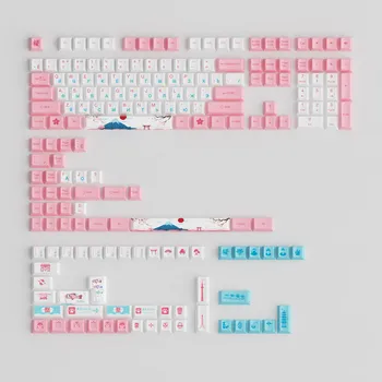 AKKO World Tour Tokyo R2 Многоязычный Набор Колпачков SE с вишневым профилем на 185 клавиш, Полный набор Колпачков для сублимации PBT-красителя 