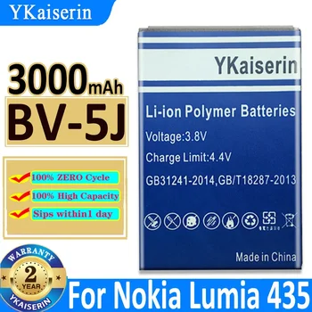 BV-5J НОВАЯ Замена Высококачественного Аккумулятора Для Мобильного Телефона Nokia Lumia 435 с двумя SIM-картами Lumia 532, Литий-ионные Аккумуляторы 3000 мАч