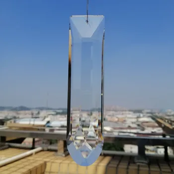 Camal 1ШТ 120 мм 1 отверстие, граненый длинный прямоугольный кристалл, Распорная подвесная лампа, Призматическая люстра, солнцезащитный светильник, часть домашнего декора