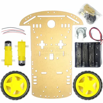 DIY Интеллектуальный Отслеживающий Робот Комплект Модуля Рамы Шасси Автомобиля с Батарейным Отсеком Моторной Шины