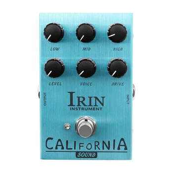 IRIN AN-32 California Sound, Педаль эффектов электрогитары, симулятор усилителя, педаль дисторсии Overdrive, рок-тона от OD до Dist