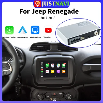 JUSTNAVI Беспроводной Apple Carplay Для Jeep Renegade 2017-2018 Android Автоматический Модуль Декодер Коробка Поддержка Функции AirPlay Камера