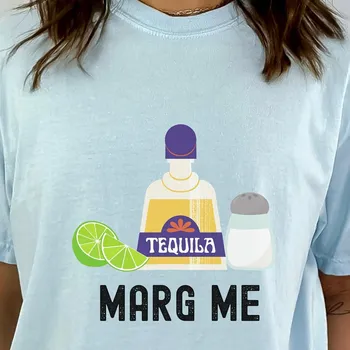 Marg Me Margarita Футболка Cinco De Mayo Taco Вторник Мексиканская Фиеста Забавная