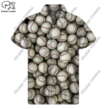 PLstar Cosmos 3D печатный бейсбольный узор 2023 новая летняя мужская женская уличная свободная дизайнерская рубашка 5XL серии