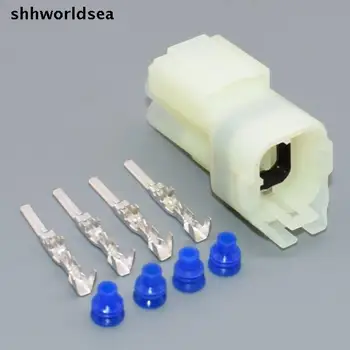shhworldsea 10/50/100 комплектов 2,2 мм 4-контактный автоматический штекерный электрический разъем EGOS, Автоматический штекерный разъем датчика кислорода для Suzuki и др.