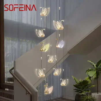 SOFEINA Nordic Swan Люстра-светильник Современные креативные светодиодные подвесные светильники для домашнего декора гостиной и столовой