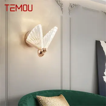 TEMOU Nordic Creative Butterfly Настенные светильники, бра, современные светодиодные лампы, Декоративные светильники для дома
