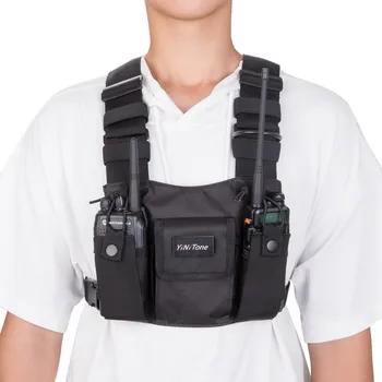 YiNiTone Black BG-01 Универсальная нагрудная сумка для радиосвязи, карманный чехол-кобура для двусторонней радиосвязи