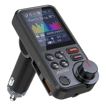 Автомобильный Беспроводной Bluetooth 5,0 Радио FM-Передатчик MP3-Плеер Аудио Зарядка Громкой Связи Регулируемый БАС Высокий Низкий MP3 Эквалайзер 9-28 В