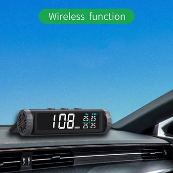 Автомобильный дисплей HUD, автомобильные аксессуары, перезаряжаемая беспроводная сигнализация вождения, сигнализация о превышении скорости, Авто на солнечных батареях