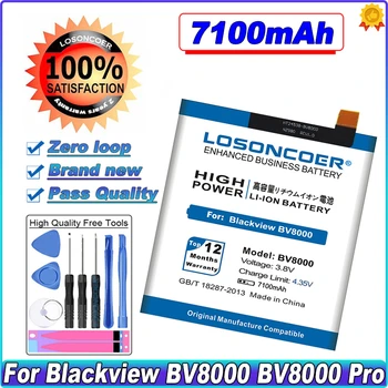 Аккумулятор LOSONCOER 7100mAh для Blackview BV8000, аккумулятор BV8000 Pro