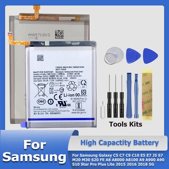Аккумулятор для Samsung Galaxy C5 C7 C9 C10 E5 E7 J5 S7 M20 M30 S20 FE A8 A8000 A8100 A9 A900 A90 S10 Star Pro Plus Lite 5G + Инструмент