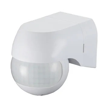 Белый выключатель света с датчиком движения PIR на 100-240 В для наружного/внутреннего освещения