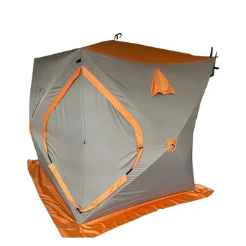 всплывающая палатка для подледной рыбалки размером 2 м, Зимняя уличная палатка для рыбалки, палатка для кемпинга, 420D Полиэстер Водонепроницаемый 2000 мм