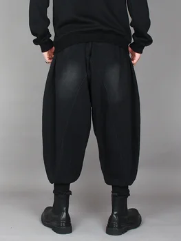 Джинсы High Street Dark Wind Harlan Crotch, осенне-зимние мужские брюки свободного кроя в стиле Ямамото