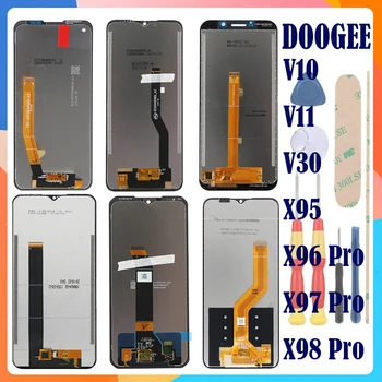Для Doogee V10 V11 V30 V-Max V30T V31GT V30Pro S100 S100Pro S110 X95 X96 Pro X97 Pro X98 Pro + ЖК-дисплей + Сенсорный экран