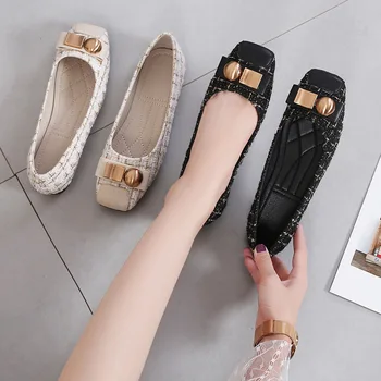 Женская Обувь на Плоской подошве Zapatillas с Мелким Носком, Осенняя Обувь Sweet Mary Jane, Модная Тонкая Обувь В Корейском Стиле, Женская Обувь Chaussure Femme