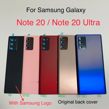 Замена Note 20 Ultra Задняя Панель Аккумуляторная Стеклянная Крышка Задней Двери Samsung Galaxy Note20 N980 N985 Корпус Чехол С Логотипом