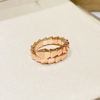 Классическое кольцо из гладкой змеиной кости из стерлингового серебра 925 пробы, женские ювелирные изделия роскошного модного бренда, изысканный подарок к празднику