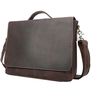 Кожаная мужская деловая сумка для поездок на работу, кожаный мужской портфель, сумка из воловьей кожи, модная сумка через плечо в стиле ретро, сумка для документов формата А4, сумка для ноутбука