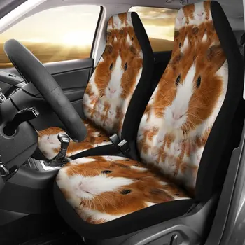 Комплект чехлов для автомобильных сидений с принтом абиссинской морской свинки, 2 шт., автомобильные аксессуары, чехол для сиденья