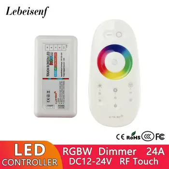 Контроллер RGBW 24A DC12V 24V 4-Канальный Светодиодный Сенсорный Экран RF Беспроводной Пульт Дистанционного Управления Диммер для 5050 Полноцветных Ламп Light Strip