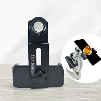 Металлический держатель мобильного телефона Кронштейн для крепления биологического микроскопа Адаптер с окуляром для телескопа стереомикроскоп