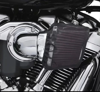 Мотоциклетный Передний Фильтр Дождевик Черный Защитный Чехол Для Комплектов Воздухоочистителей Harley XL 1200 Touring Softail Dyna