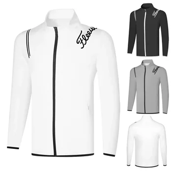 Мужская куртка для гольфа, весенне-осеннее спортивное пальто, одежда для гольфа, дышащая ветровка сухой посадки для мужчин