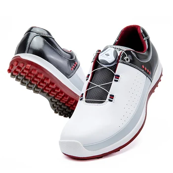 Мужская обувь TTYGJ Golf, Белая поворотная кнопка, нескользящие кроссовки с круглым носком, низкий верх, Дышащие кроссовки