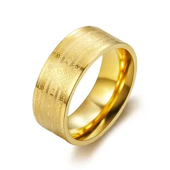 Мужские кольца с логотипом Freemason AG из нержавеющей стали, масонское кольцо Всевидящего ока 8 мм