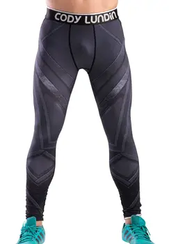 Мужские компрессионно-эластичные обтягивающие леггинсы, дышащие удобные брюки для занятий спортом, бегом, тренировками с принтом (027)