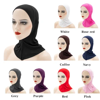 Новая Многофункциональная Шапочка-Шарф, Высокоэластичная Многоцветная Шапочка С Регулируемым Низом, Мусульманский Хиджаб, Головные Обертывания, Женский Платок Turbante