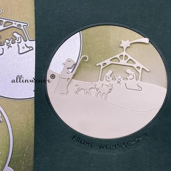 Новые металлические режущие штампы Pray shepherd child circle для альбомов для скрапбукинга 