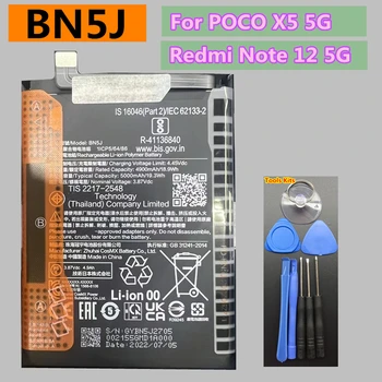 Новый 5000 мАч/4900 мАч BN5J Оригинальный Аккумулятор Для Телефона Xiaomi Redmi Note 12 5G, POCO X5 5G Сменные Батареи + Инструменты