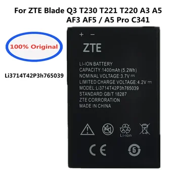 Новый Li3714T42P3h765039 Перезаряжаемый Аккумулятор Для ZTE Blade Q3 T230 T221 T220 A3 A5 AF3 AF5 A5 Pro C341 Smart Mobile Phone Bateria