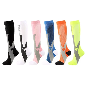 Носки для бега Мужские Спортивные носки для марафона Велоспорта Футбола Компрессионные носки от варикозного расширения вен, Снимающие усталость, Обезболивающие