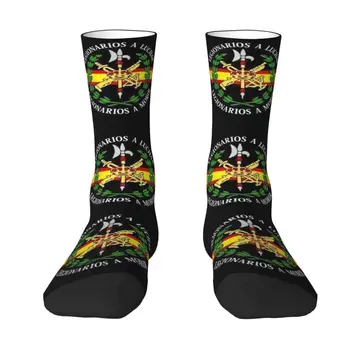 Носки для экипажа Испанского легиона для мужчин, унисекс, крутые носки с 3D-принтом герба Испании