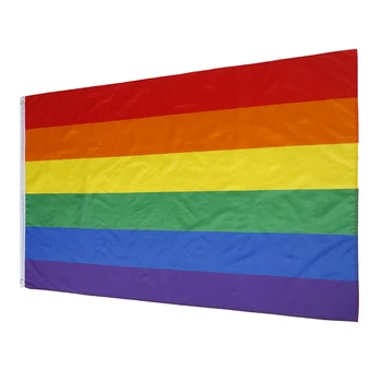 Один или 10шт футов 90x150cm ЛГБТ гей Радуга гордость флаг прогресс