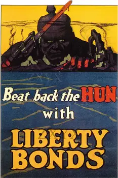 Отбрось Гуннов Винтажный Военно-пропагандистский плакат Первой мировой войны США 1-й мировой войны