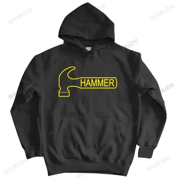 пальто мужская брендовая толстовка Hammer, мужские толстовки, толстовка для боулинга, черно-оранжевый пуловер без бирки, осенне-зимняя толстовка с капюшоном.